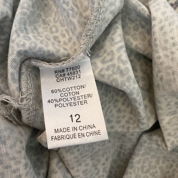 Chaser Girl’s Cheetah Print T-Shirt With Ruffled Sleeves Size 12 - Picture 7 of 8